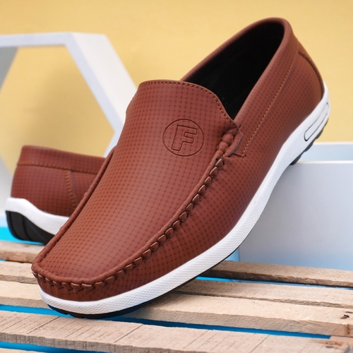 Men's Stylish Synthetic Loafers (Size-UK-10) (Color-BROWN)
