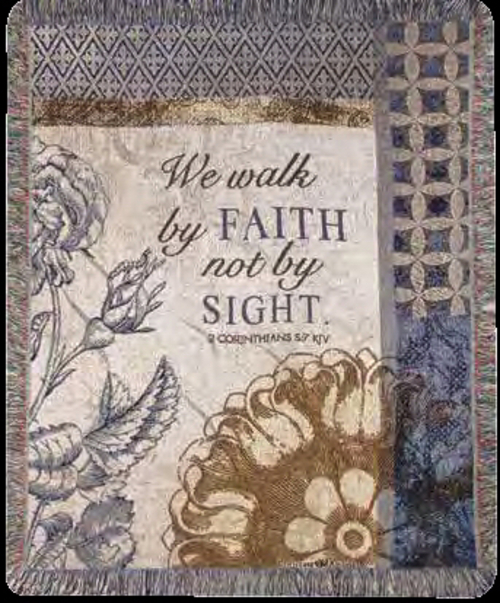 Manual Woodworkers & Weavers 179516 50 x 60 in. Walk by Faith Tapestry