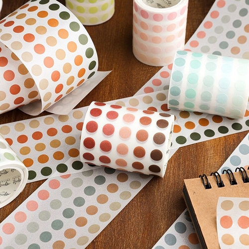 Cute 2 Size Round Wide Washi Tape Stickers