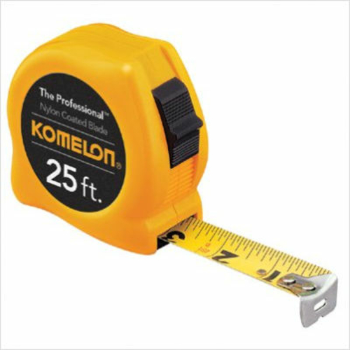 Komelon USA 416-4925 1 Inchx25' Yellow Case Steelpower Tape Nylon