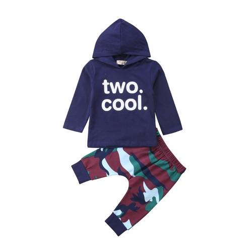 Toddler Kids Baby Boy Two PCS Cool Hooded Clothing