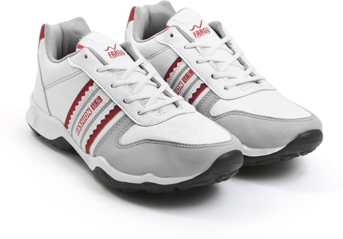 Mens Training Lace-Up Shoes Casuals For Running (Size-8) (Color-RED)