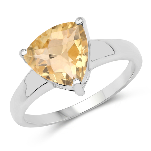 2.31 Carat Genuine Citrine .925 Sterling Silver Ring