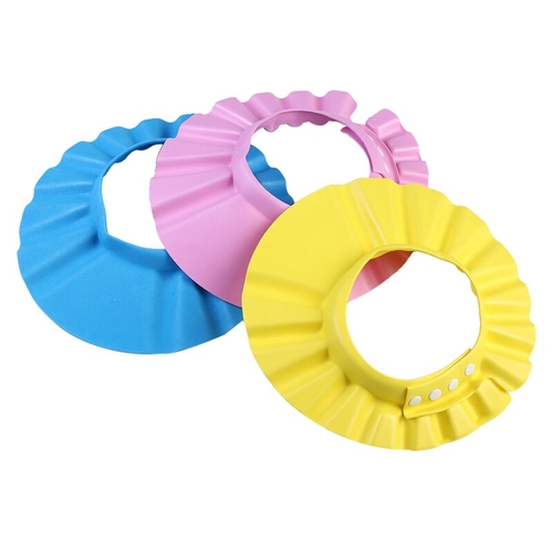 3colors Safe Shampoo baby Shower Cap Bathing Bath