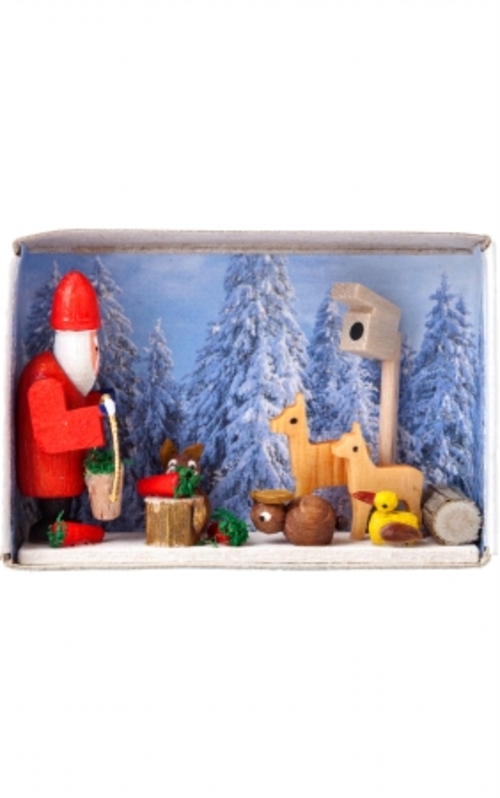DREG 028-073 Dregeno Matchbox - Santa with Forest Animals