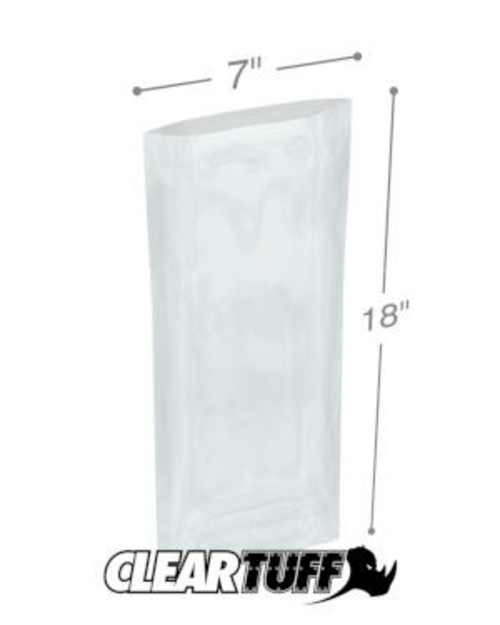 International Plastics PBM0718 7 x 18 in. 0.0015 Gauge Poly Bags - Cas