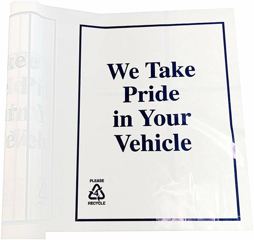 Roll of 500 Plastic Floor Mats 16.5 x 21. Heavy Duty Protective Cover