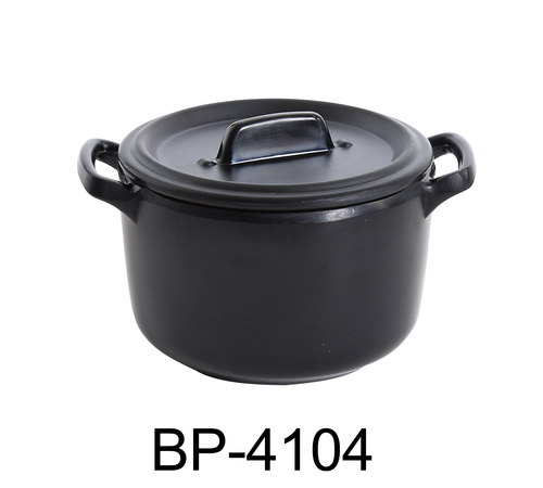 Yanco BP-4104 Black Pearl 3.5" BOWL WITH HANDLE AND LID 8 OZ