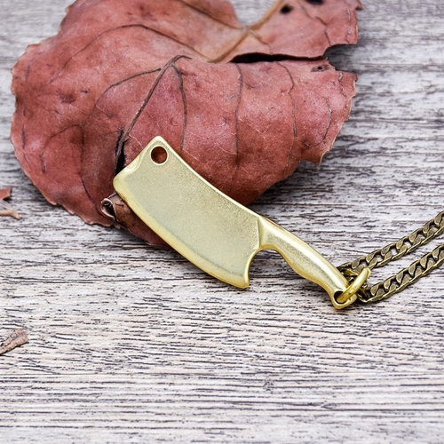 Brass Kitchen Knife Necklace