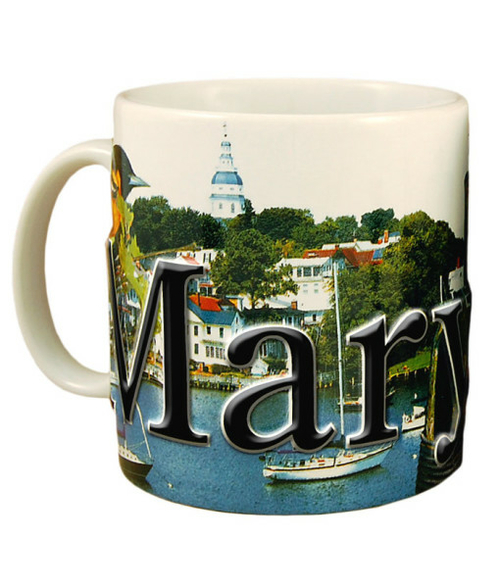 Americaware SMMRY01 Maryland 18 oz Full Color Relief Mug