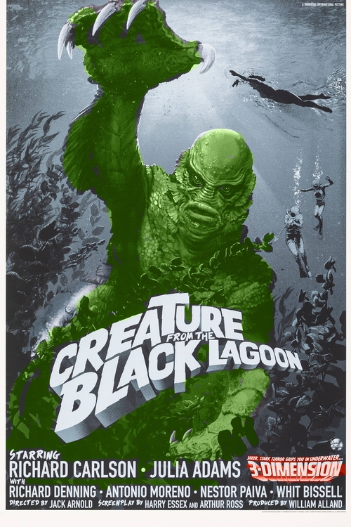 Creature Black Lagoon Monster Movie Poster 8 x 12 Tin Sign