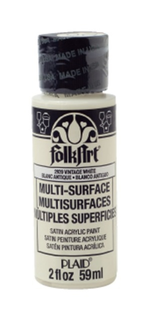 Plaid 2939 Multi-Surface Satin Acrylic Paint  Vintage White - 2 oz - p