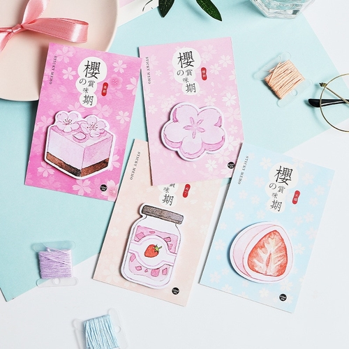 Sakura Pudding Daifuku Sticky Notes Sticker