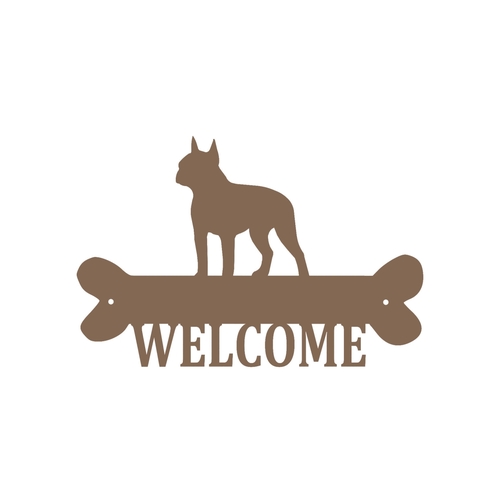 Precision Metal Art BOSTONTERRIER-18BRZ 18 in. Pet Boston Terrier Stee