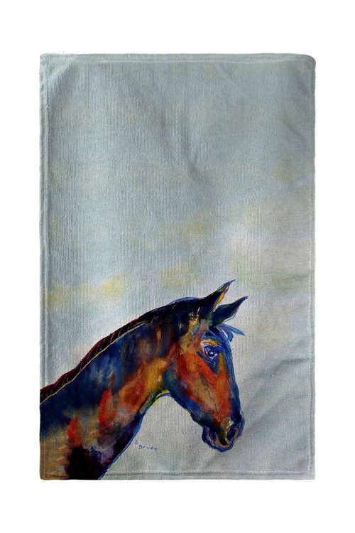 Betsy Drake BT090 Blue Horse Beach Towel - 30 x 50 in.