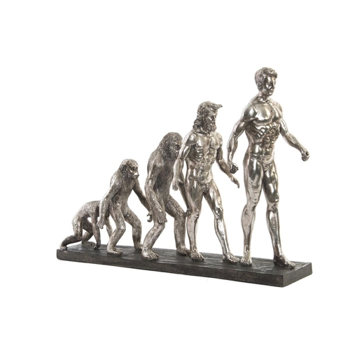 Decorative Figure DKD Home Decor Origin of Species Silver Chromed 55 x