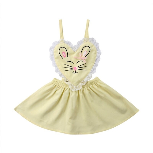 Easter Cute Toddler Baby Girls Lace Cartoon Rabbit