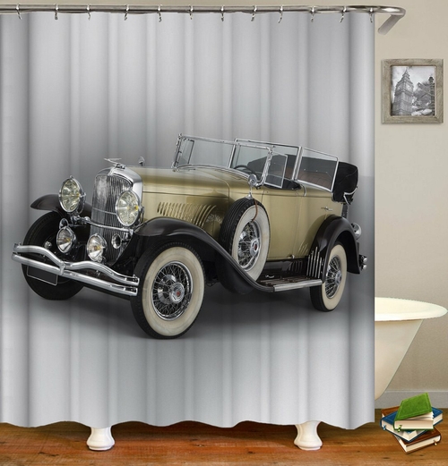 Classic Convertible Car Shower Curtain