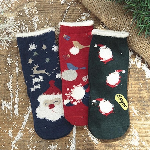 3 Pair Cute Baby Kids Christmas Soft Warm Casual