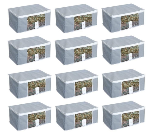  set of 12 Foldable Saree Covers/Clothes Storage Bag/Wardrobe