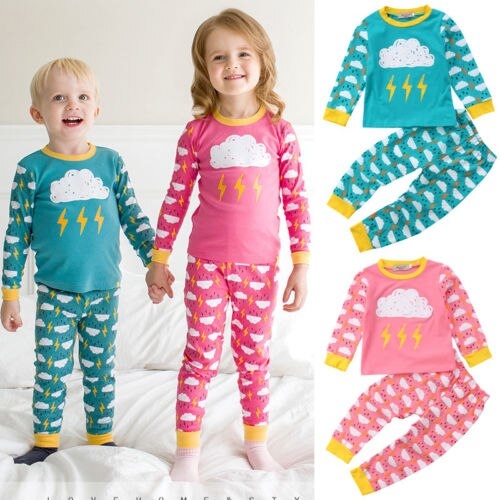 Baby Kids Toddler  Sleepwear Long Sleeve Pajamas