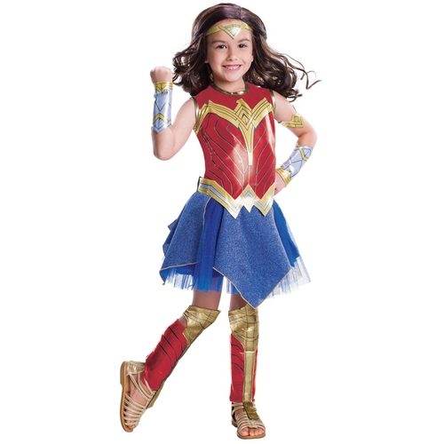 Rubies 249208 Justice League Movie - Wonder Woman Deluxe Child Costume