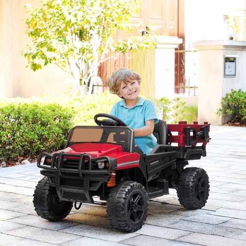 12V Kids Electric Ride On Car Pickup Truck Toy with Remote Control for