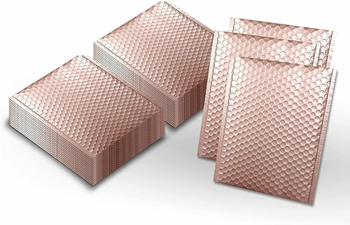 Rose Gold Bubble Mailers Pack of 250 Bubble Poly Mailers 6.5 x 9 Rose