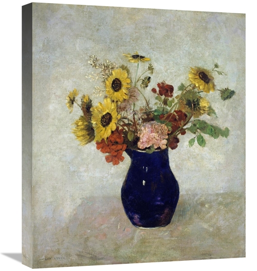 22 in. Vase De Fleurs Art Print - Odilon Redon