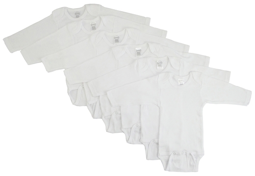 Bambini CS-009NB-009NB Long Sleeve, White - Newborn