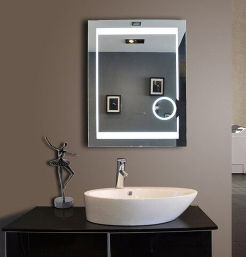 Paris Mirror 32 x 2 x 24 in. Aurora Illuminated 6000K LED Mirror