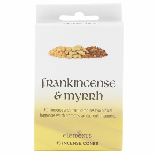 12 Packs of Elements Frankincense and Myrrh Incense Cones
