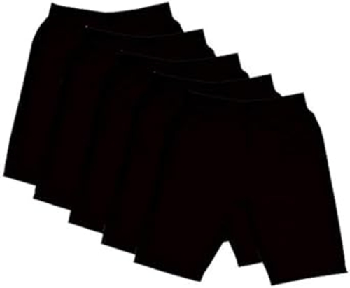 Senior Girls Cotton Cycling Shorts (Pack of 5) Black