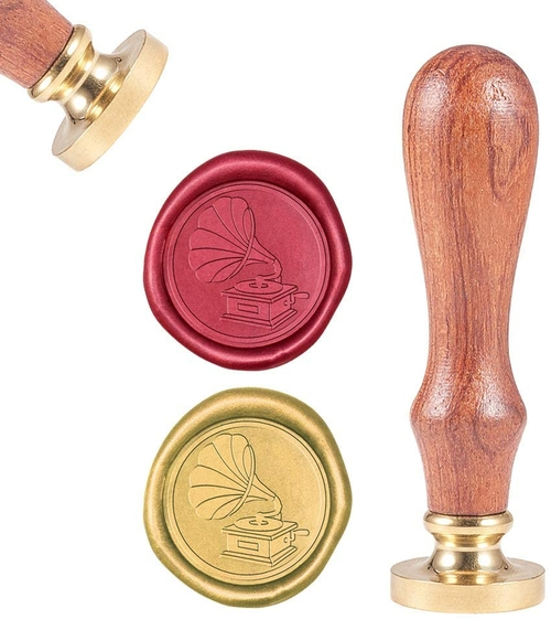 Sealing Wax Stamps Phonograph Retro Turntable Gramophone Pattern