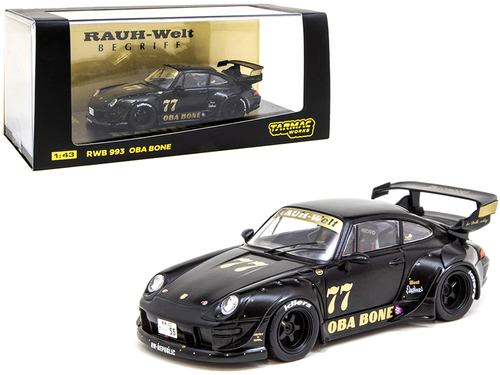 Porsche RWB 993 #77 \Oba Bone\" Matt Black \"RAUH-Welt BEGRIFF\" 1/43