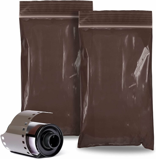 Amber Zip Bags 3x5 Inch Size. Pack of 50 Brown Plastic Bag. Resealable