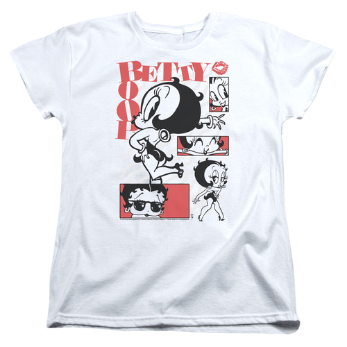 Trevco BB817-WT-3 Betty Boop Stylin Snaps-S by S Womens Tee, White