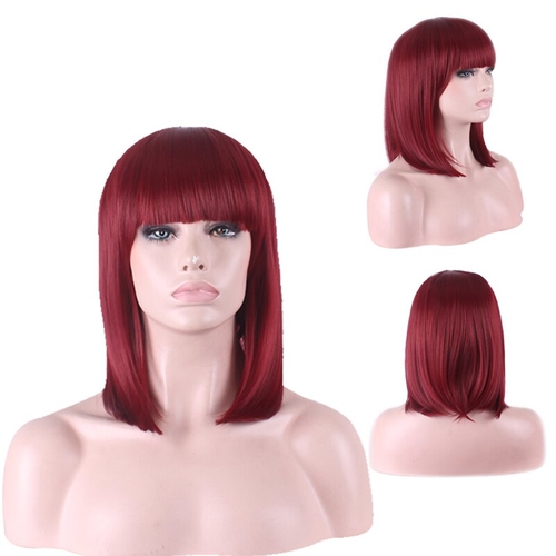 Fashion Cheap Auburn Short Bob Wig Cosplay Costume