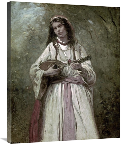 Global Gallery GCS-277119-36-142 36 in. Gypsy Girl with Mandolin Art P