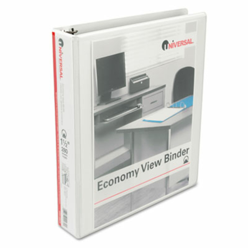 Universal 20972 Round Ring Economy Vinyl View Binder  1-1/2&apos;&