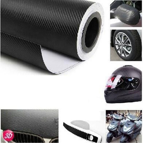 Black Fashion 3D Carbon 152*20cm Fiber Vinyl