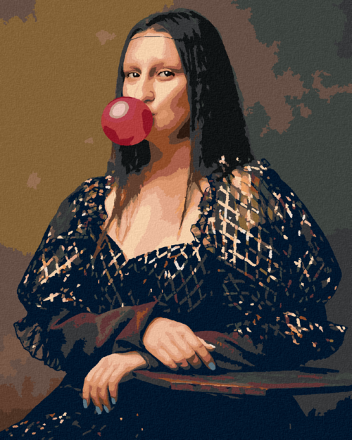 Paint by Numbers - MONA LISA WITH A BUBBLE