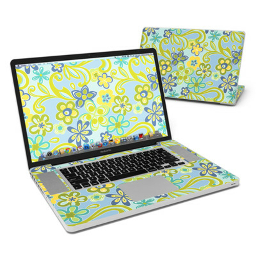 DecalGirl MBP17-HFBLUE DecalGirl MacBook Pro 17in Skin - Hippie Flower