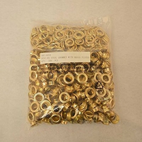 Aleko GES3-UNB 0.43 in. Sheet Metal Grommet & Neck Washer Brass - 500 