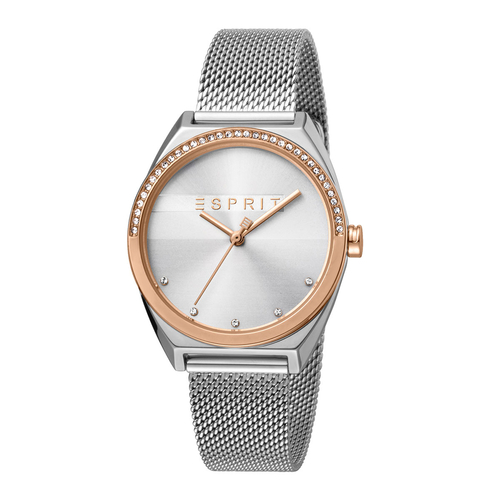 Esprit ES1L057M0085 Slice Glam Rose Silver Mesh Ladies Watch