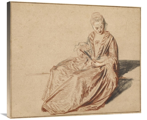 Global Gallery GCS-455028-36-142 36 in. Seated Woman with a Fan Art Pr