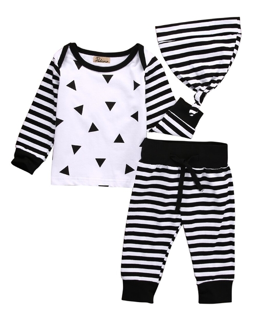 Fashion Striped Cross Newborn Toddler Baby