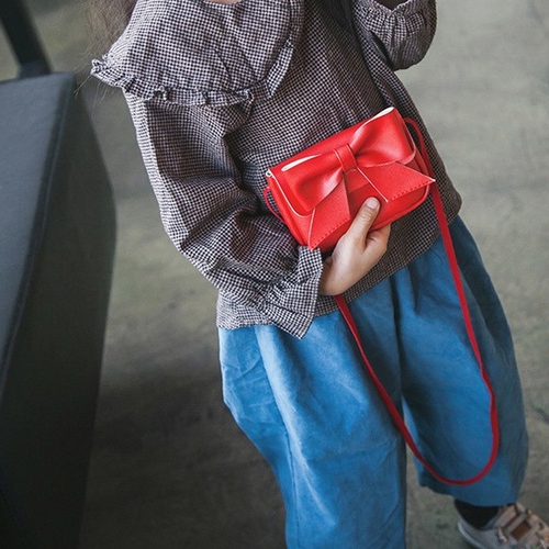 bags for Children Girls Cute Bow knot pu