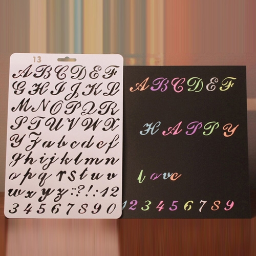 Letter Alphabet Number Layering Stencils Painting