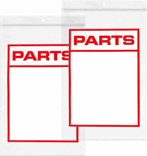 Pack of 100 Zipper Bags 6 x 9. Seal Top White Block Bags 6x9. Heavy